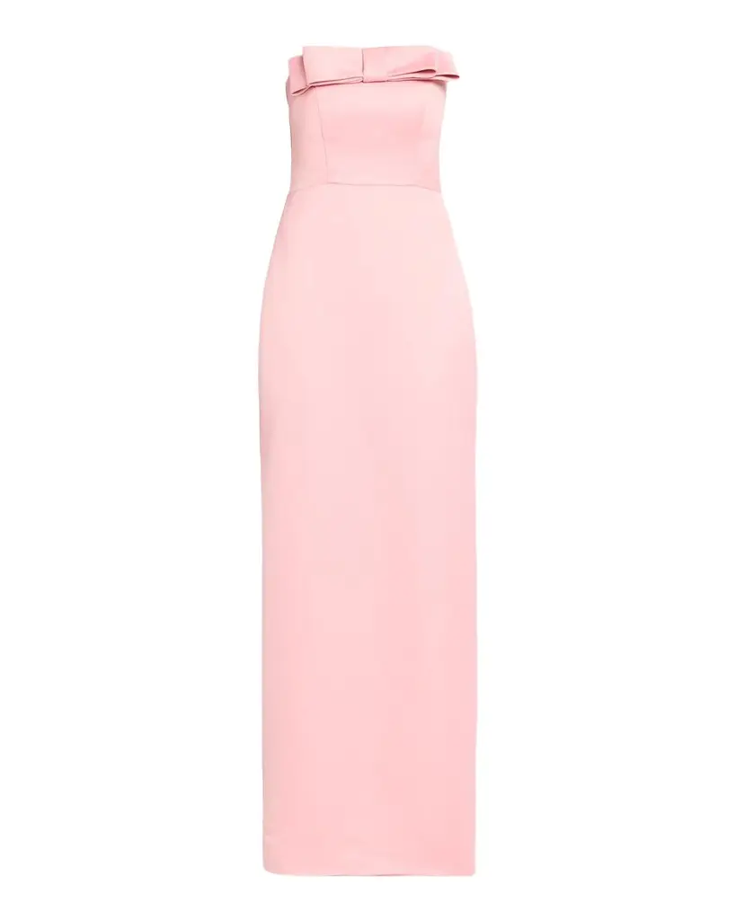 As It May Elyna Strapless Duchess Satin Column Gown