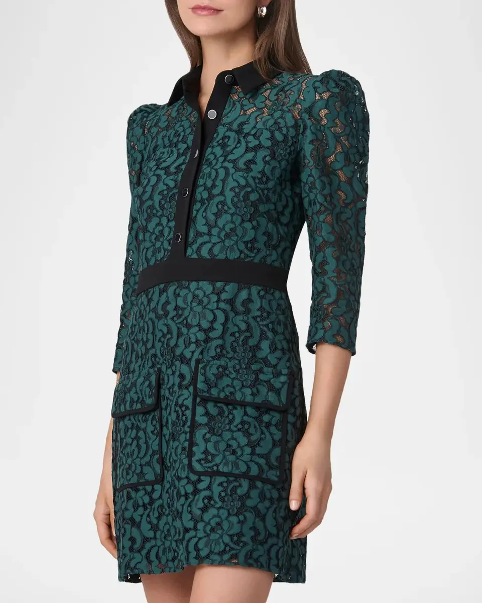 Shoshanna Tracey Corded Lace Mini Dress | Thumbnail 4 Shoshanna Tracey Corded Lace Mini Dress | Thumbnail 4
