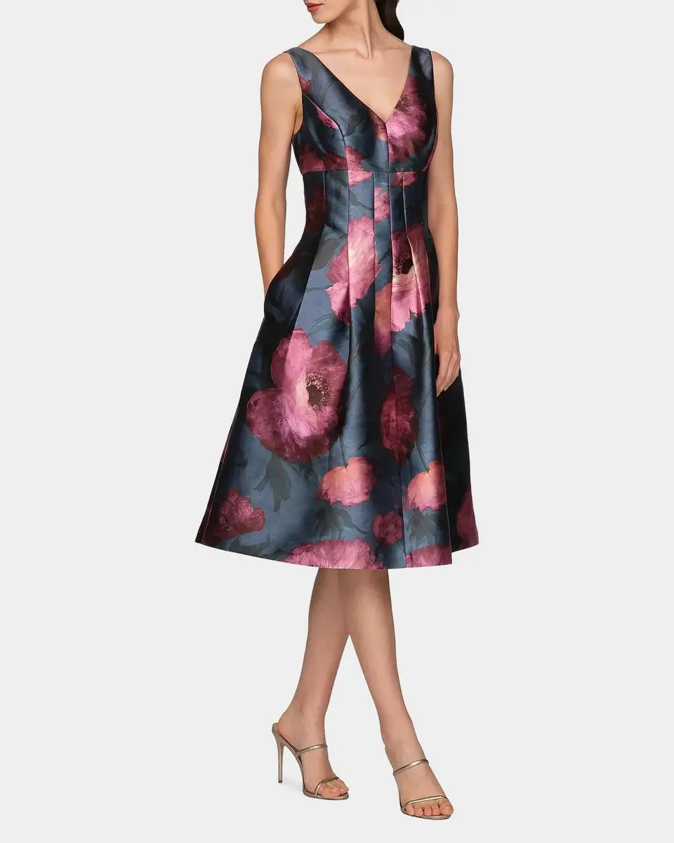 Kay Unger New York Ines Poppy Cocktail Dress | Thumbnail 4 Kay Unger New York Ines Poppy Cocktail Dress | Thumbnail 4