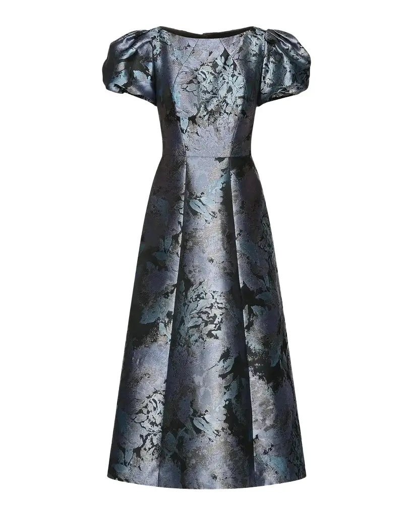 Kay Unger New York Jennifer Jacqaurd Tea-Length Cocktail Dress