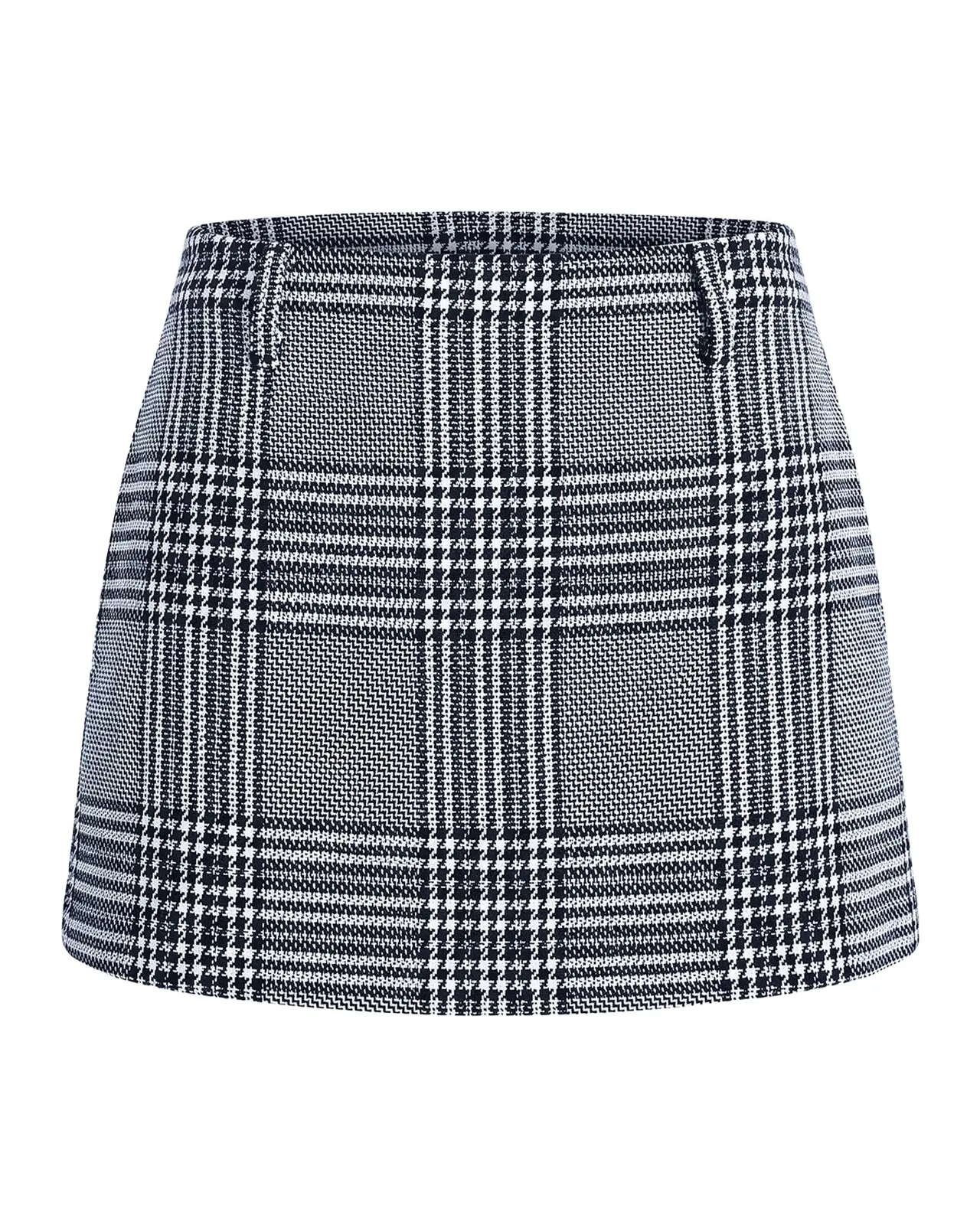 Lilly Houndstooth Plaid Mini Skirt Lilly Houndstooth Plaid Mini Skirt