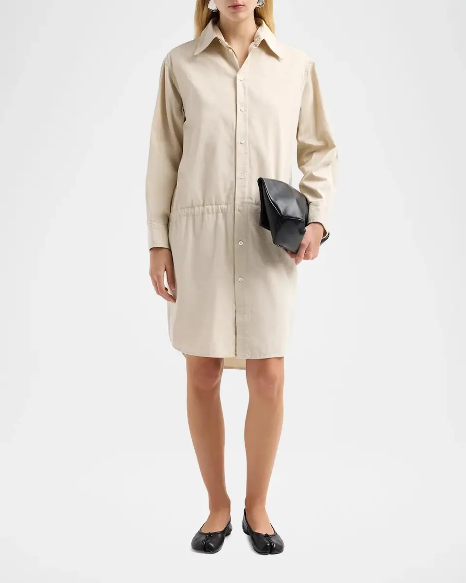Maison Margiela Long-Sleeve Cotton Mini Shirtdress | Thumbnail 2 Maison Margiela Long-Sleeve Cotton Mini Shirtdress | Thumbnail 2