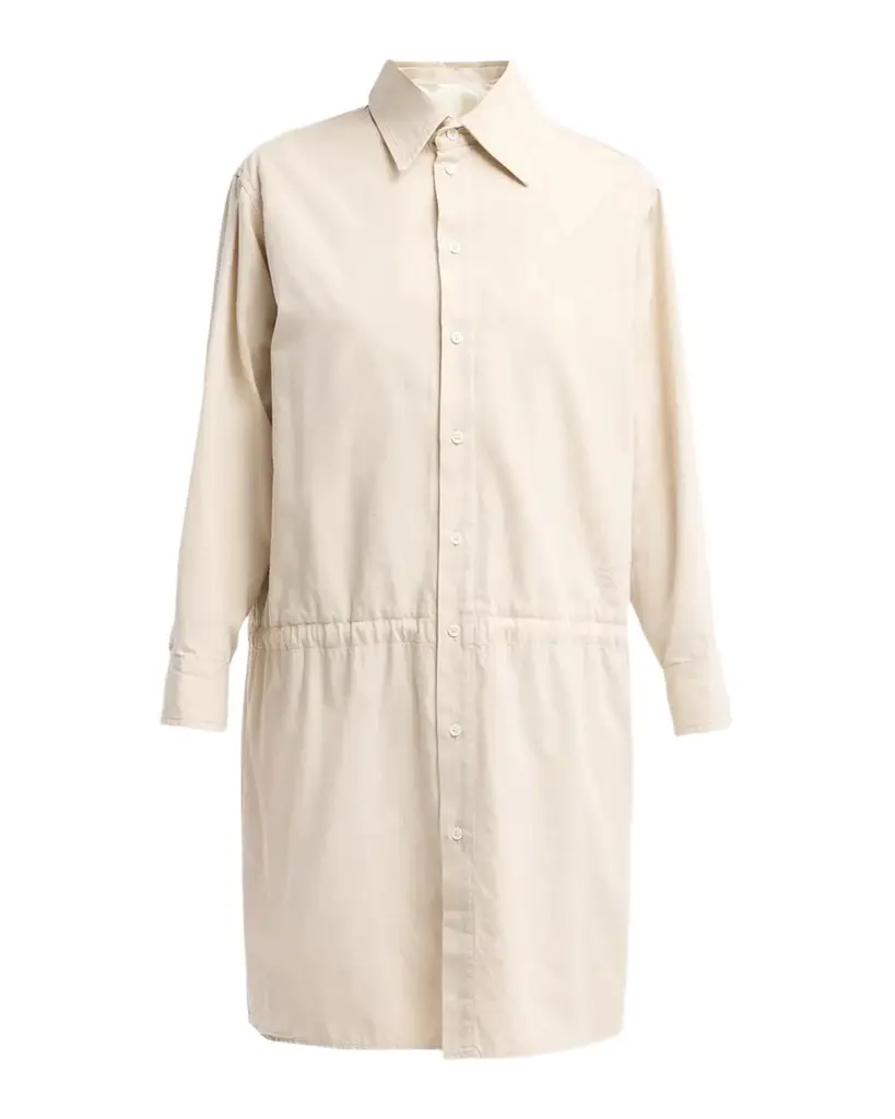 Long-Sleeve Cotton Mini Shirtdress Long-Sleeve Cotton Mini Shirtdress