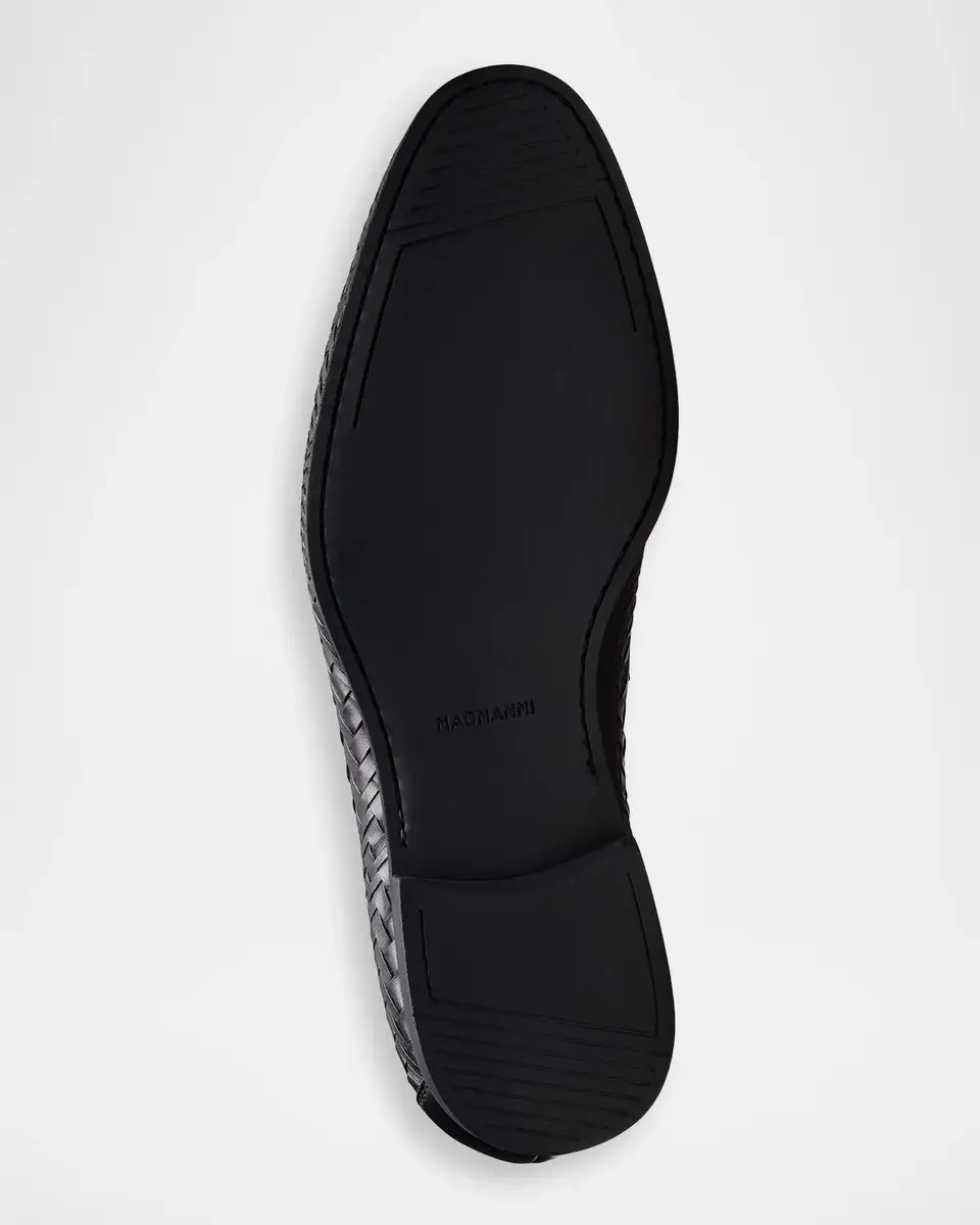 Magnanni Men's Halwell Woven Leather Penny Loafers | Thumbnail 4 Magnanni Men's Halwell Woven Leather Penny Loafers | Thumbnail 4