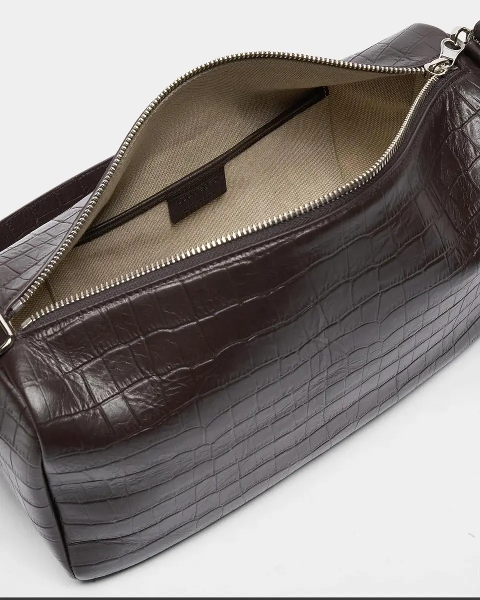 Courrèges Three Sixty Croc-Embossed Leather Shoulder Bag | Thumbnail 3 Courrèges Three Sixty Croc-Embossed Leather Shoulder Bag | Thumbnail 3
