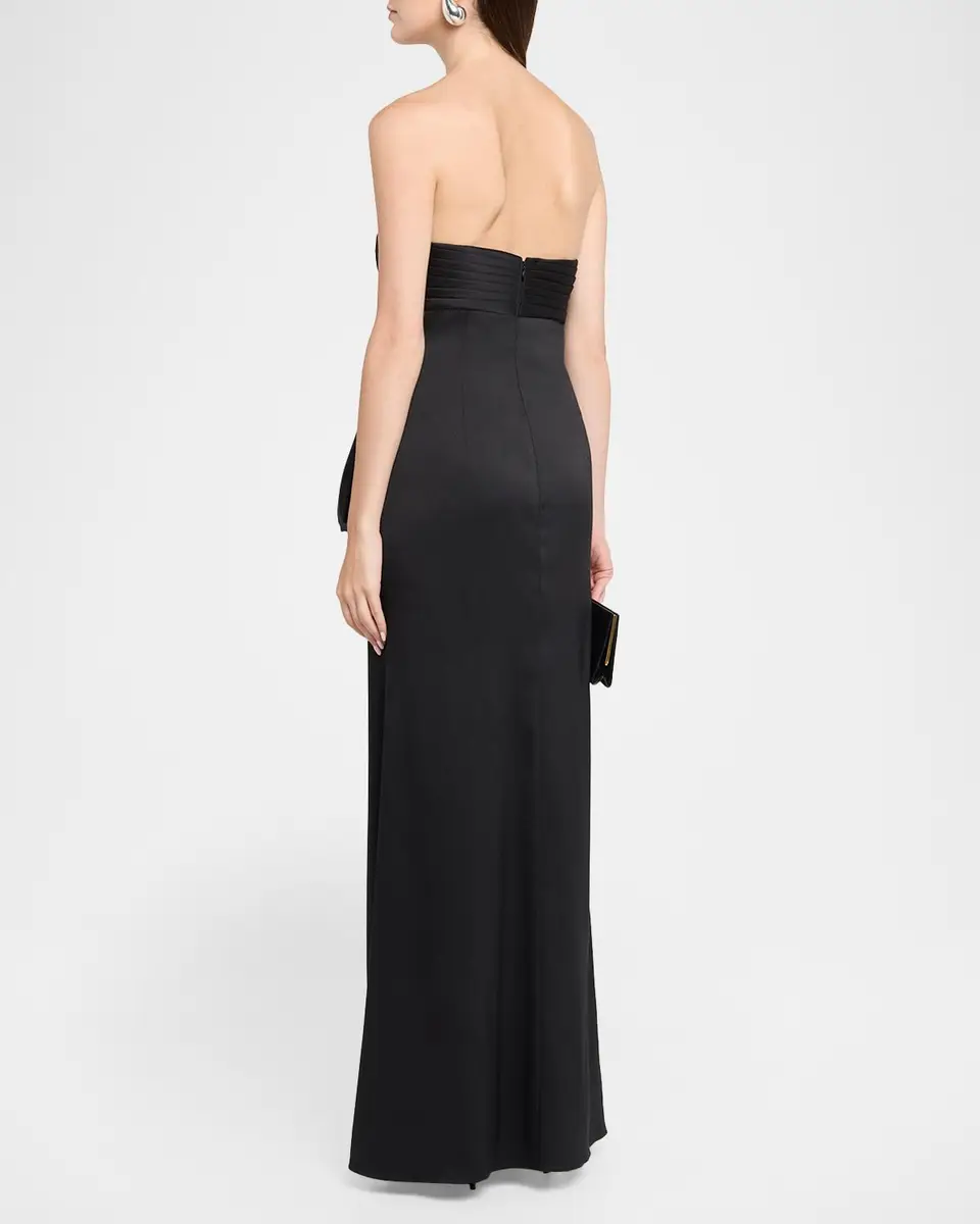 Aidan Mattox Strapless Draped Stretch Mikado Gown | Thumbnail 3 Aidan Mattox Strapless Draped Stretch Mikado Gown | Thumbnail 3