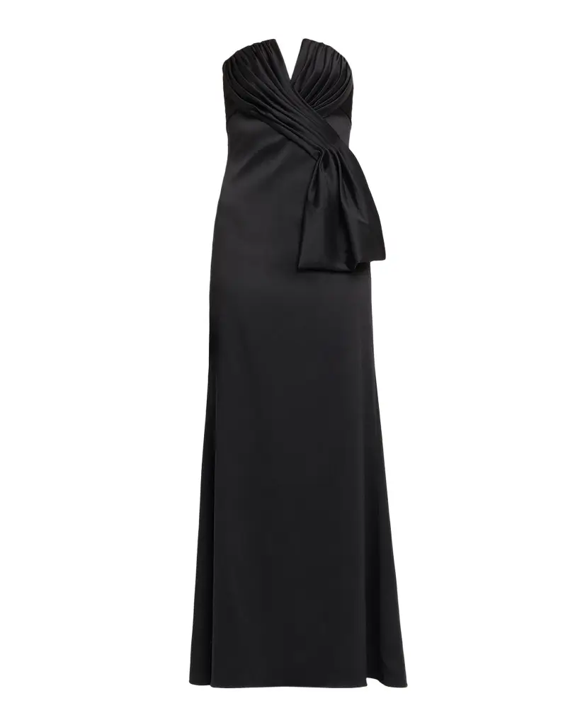 Strapless Draped Stretch Mikado Gown Strapless Draped Stretch Mikado Gown