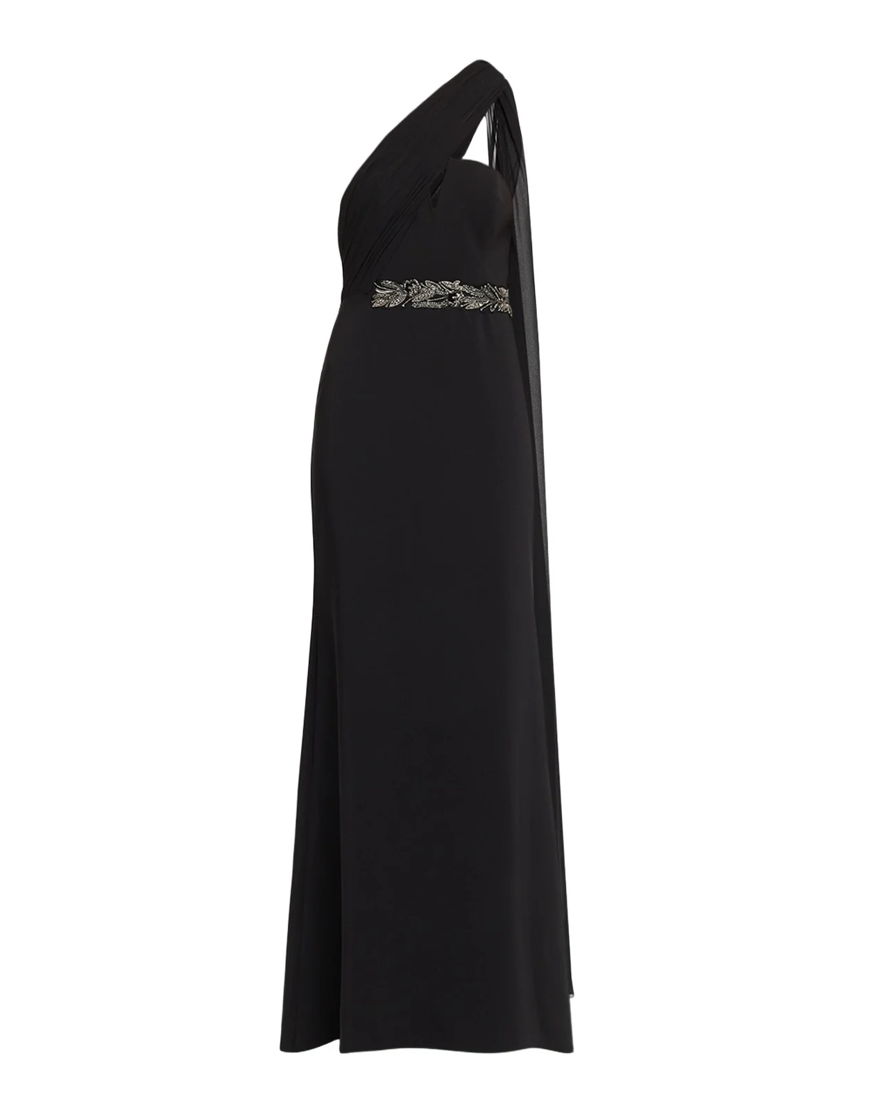 Draped One-Shoulder Stretch Crepe Gown Draped One-Shoulder Stretch Crepe Gown