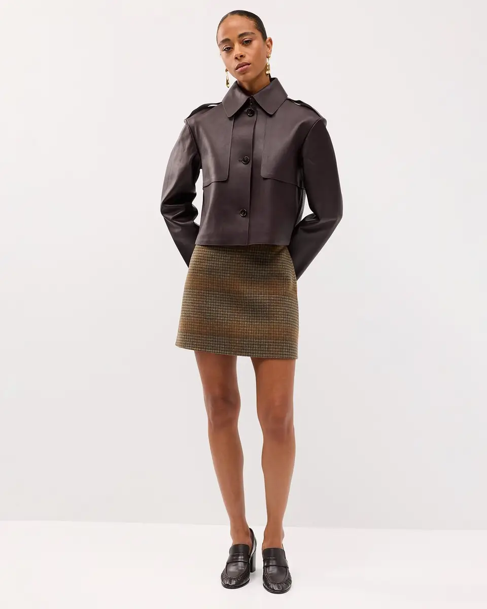 Theory Plaid Tweed Mini Skirt | Thumbnail 5