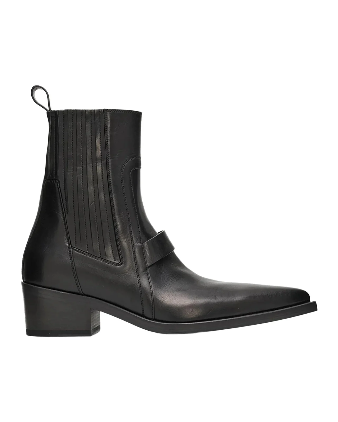 Men's Tower Pointed Sliver Leather Boots Men's Tower Pointed Sliver Leather Boots