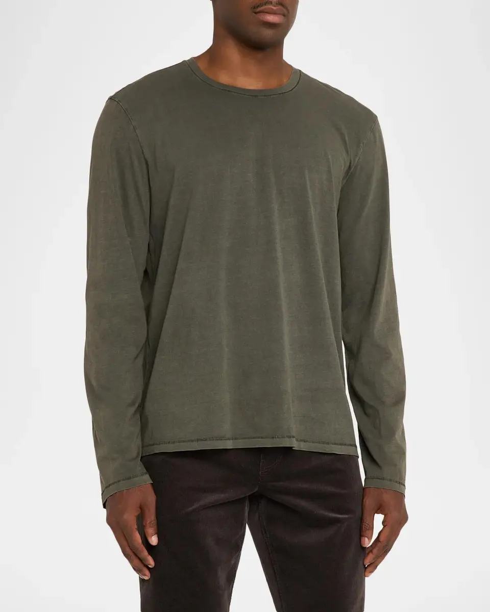 PAIGE Men's Enzo Cotton Long-Sleeve T-Shirt | Thumbnail 4 PAIGE Men's Enzo Cotton Long-Sleeve T-Shirt | Thumbnail 4