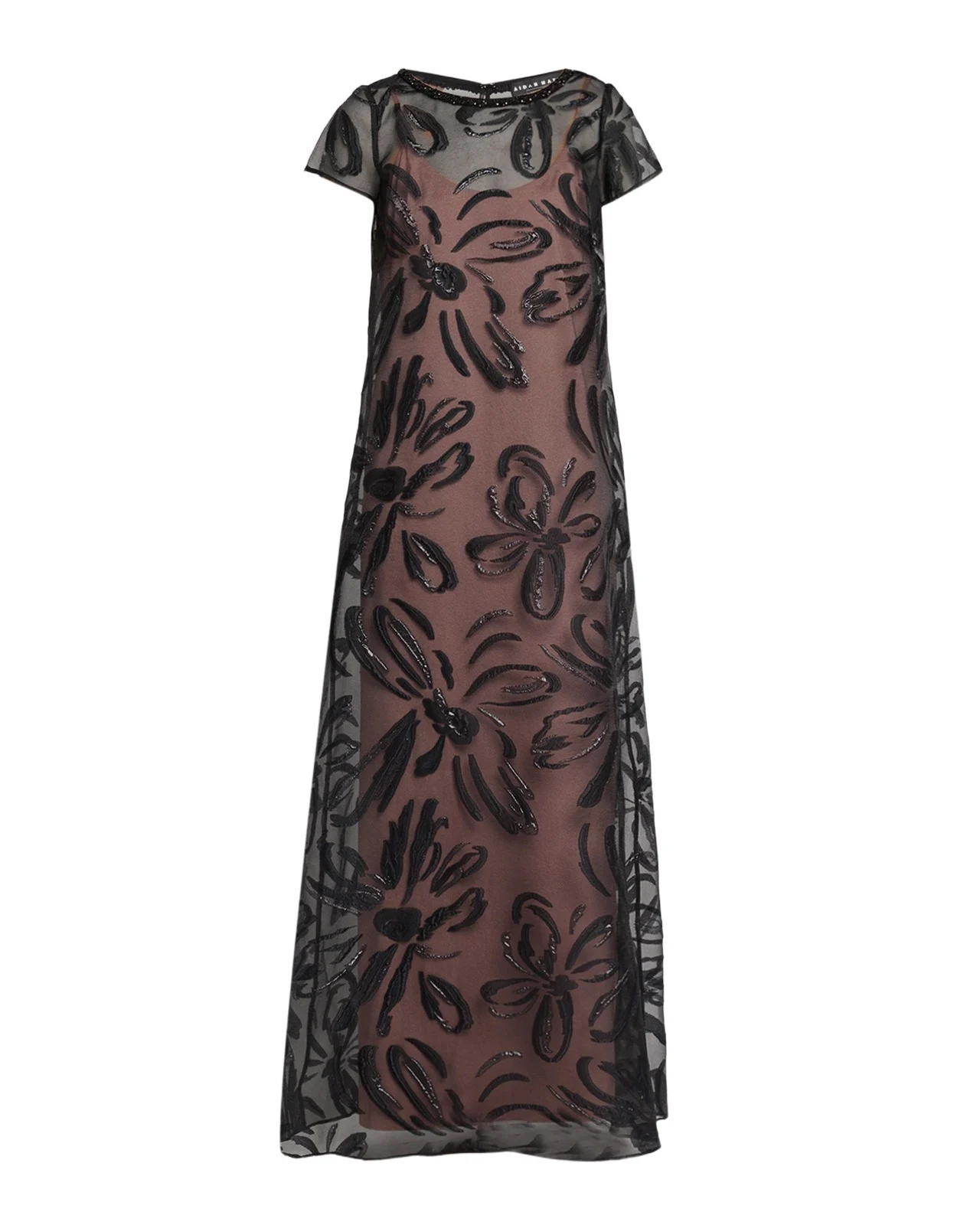 Metallic Floral Organza Jacquard Gown