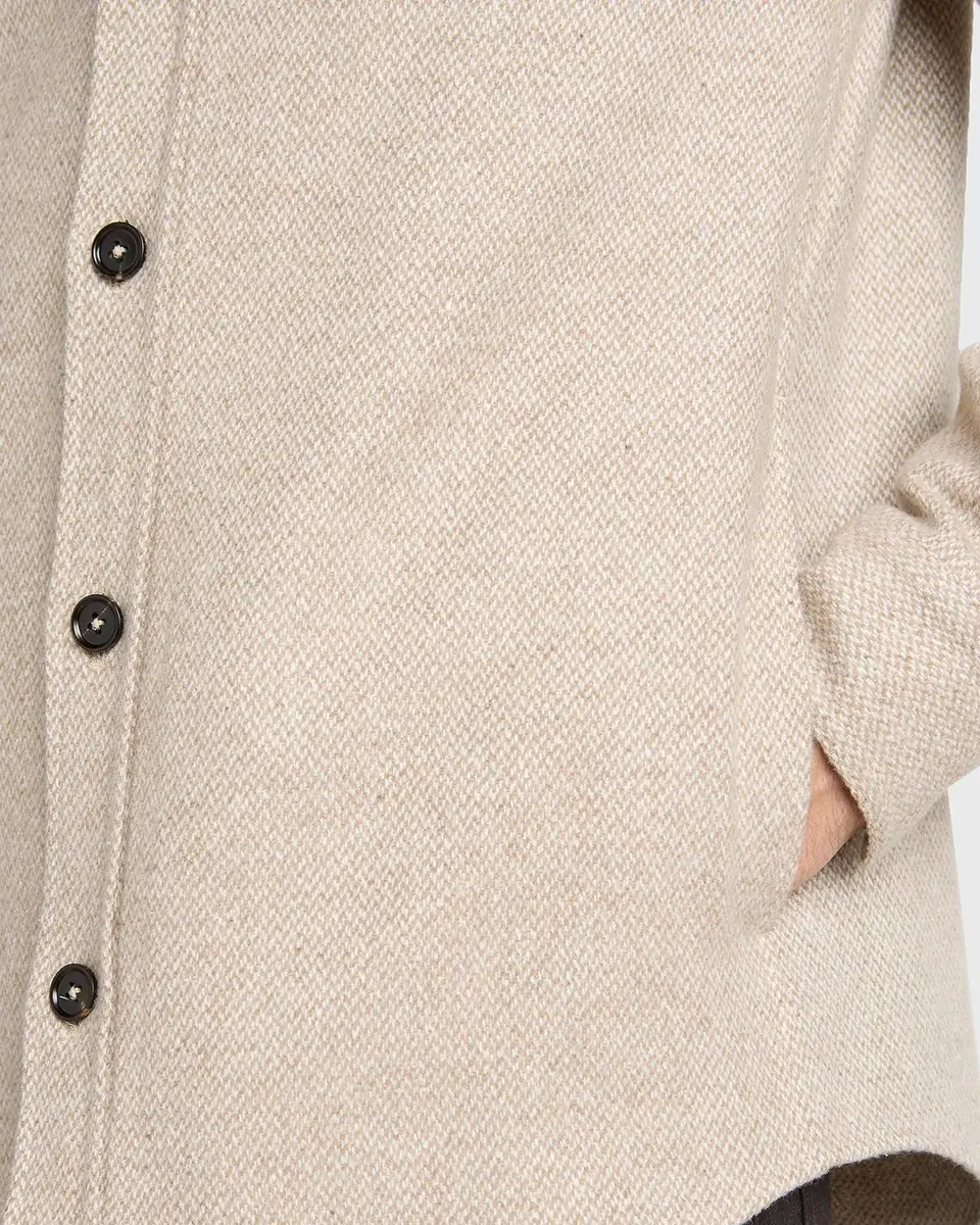 Zegna Men's Cashmere and Silk Herringbone Overshirt | Thumbnail 5 Zegna Men's Cashmere and Silk Herringbone Overshirt | Thumbnail 5