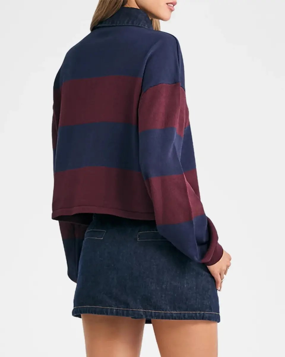 SEROYA Filipa Striped Rugby Top | Thumbnail 3 SEROYA Filipa Striped Rugby Top | Thumbnail 3