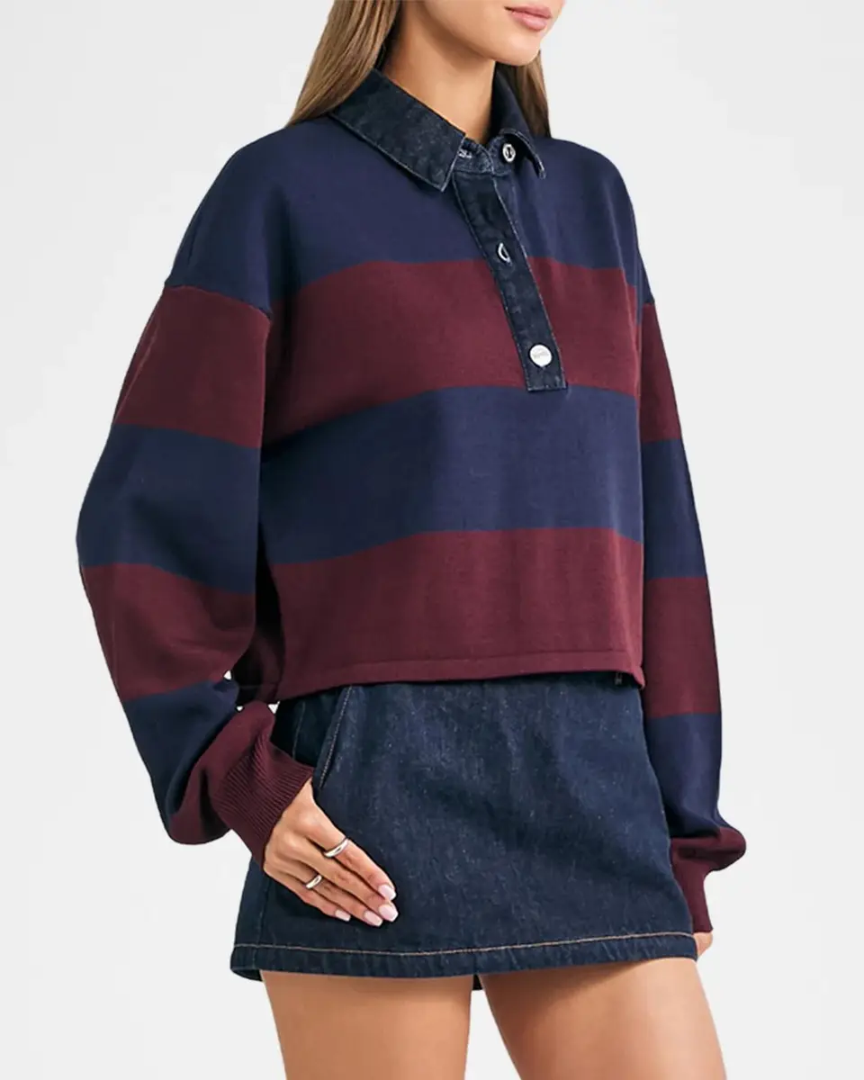SEROYA Filipa Striped Rugby Top | Thumbnail 6 SEROYA Filipa Striped Rugby Top | Thumbnail 6