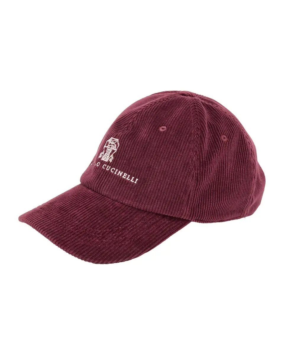 Brunello Cucinelli Men's Logo Crest Corduroy Baseball Cap | Thumbnail 3 Brunello Cucinelli Men's Logo Crest Corduroy Baseball Cap | Thumbnail 3