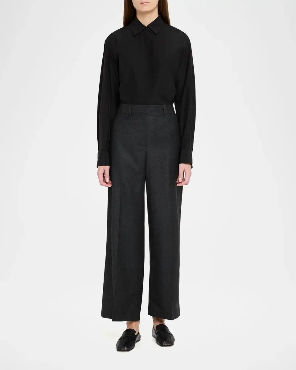 Theory Pleated-Front Virgin Wool Pants | Thumbnail 2 Theory Pleated-Front Virgin Wool Pants | Thumbnail 2