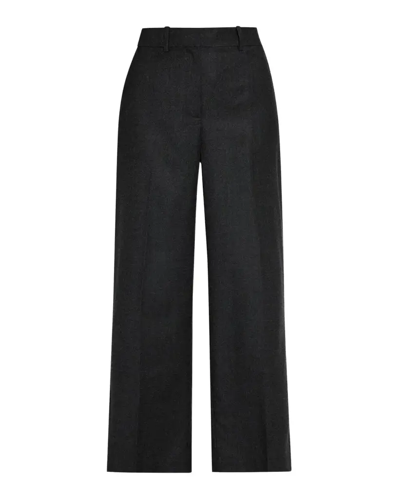 Pleated-Front Virgin Wool Pants
