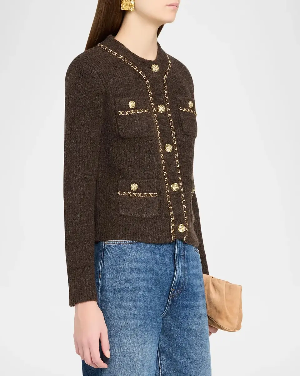 Generation Love Selma Chain-Embellished Cardigan | Thumbnail 4 Generation Love Selma Chain-Embellished Cardigan | Thumbnail 4