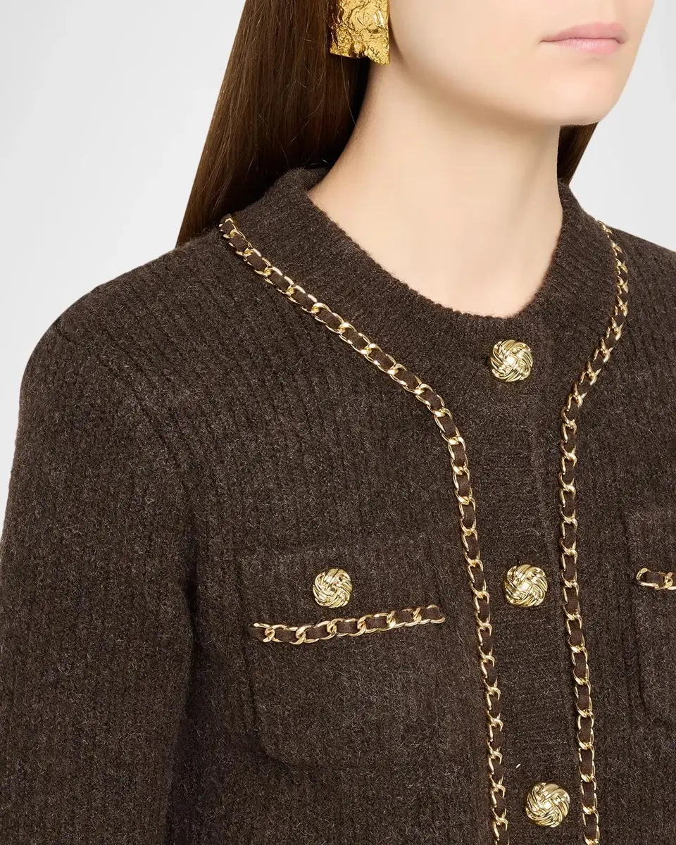 Generation Love Selma Chain-Embellished Cardigan | Thumbnail 5 Generation Love Selma Chain-Embellished Cardigan | Thumbnail 5