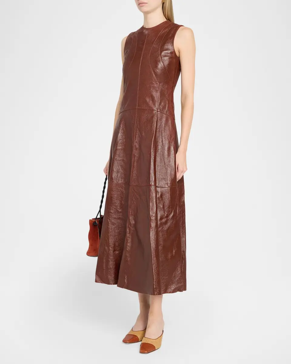 Ulla Johnson Juliette Leather Midi Dress | Thumbnail 4 Ulla Johnson Juliette Leather Midi Dress | Thumbnail 4