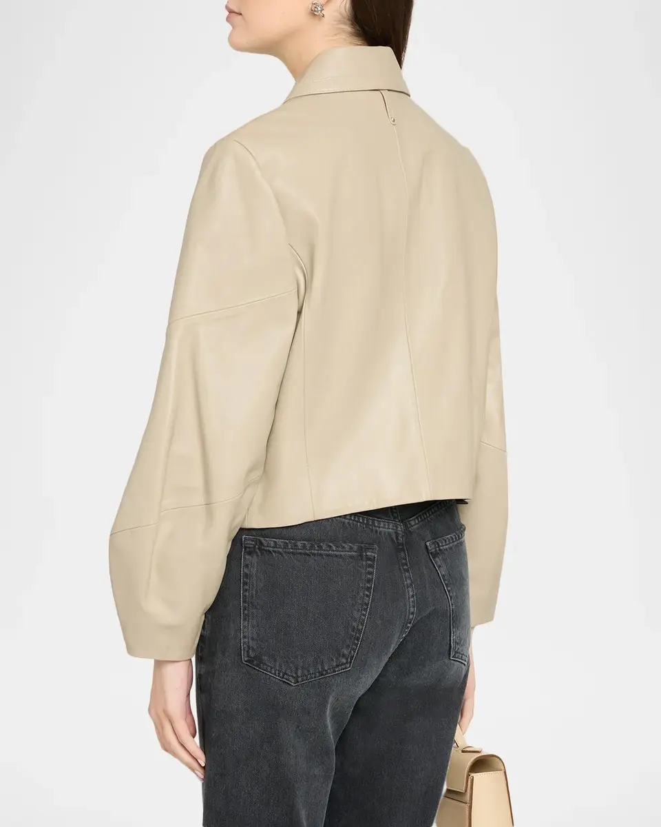 Mackage Solana-L Relaxed-Fit Leather Bomber Jacket | Thumbnail 3 Mackage Solana-L Relaxed-Fit Leather Bomber Jacket | Thumbnail 3
