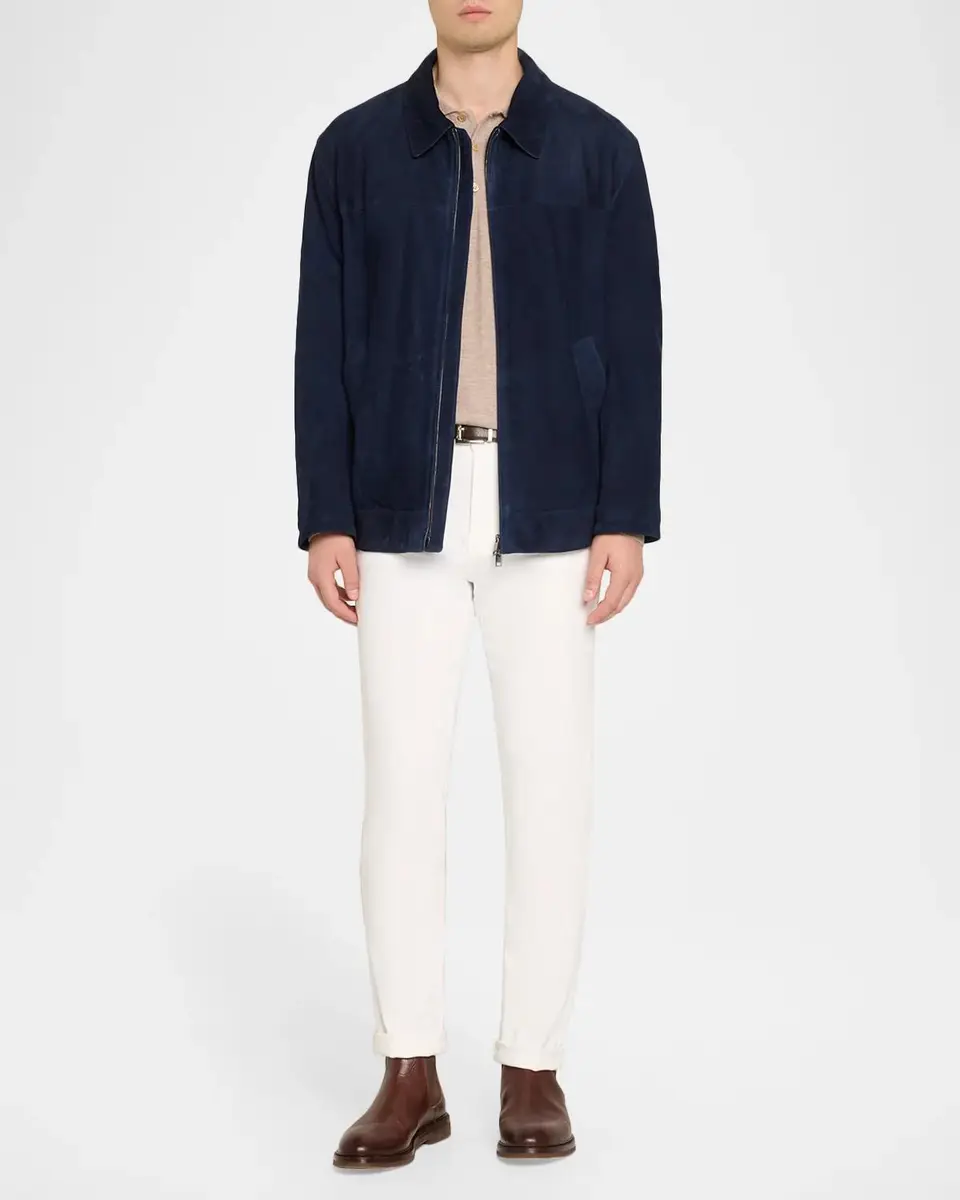 Brioni Men's Suede Zip-Up Jacket | Thumbnail 2 Brioni Men's Suede Zip-Up Jacket | Thumbnail 2