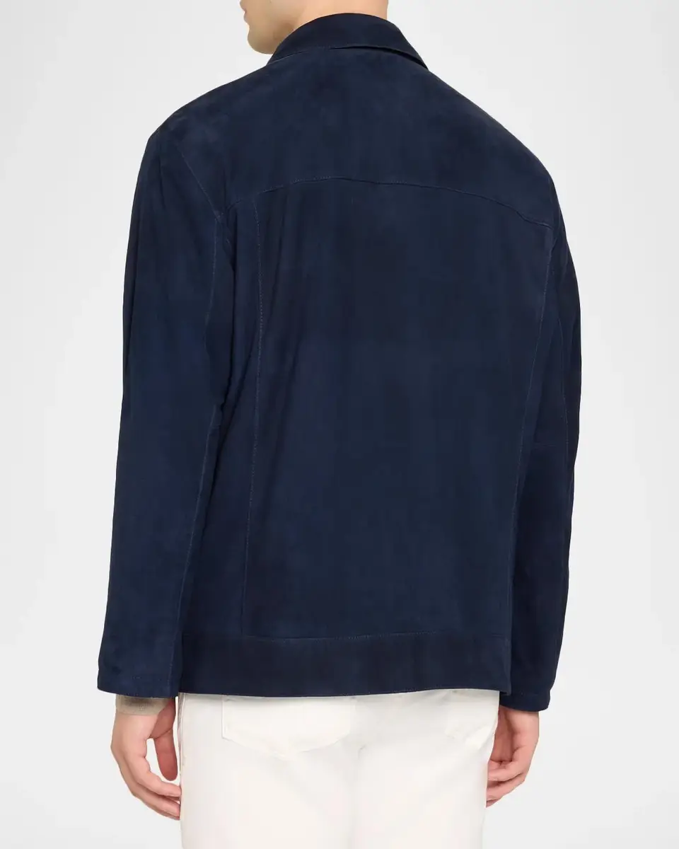 Brioni Men's Suede Zip-Up Jacket | Thumbnail 3 Brioni Men's Suede Zip-Up Jacket | Thumbnail 3