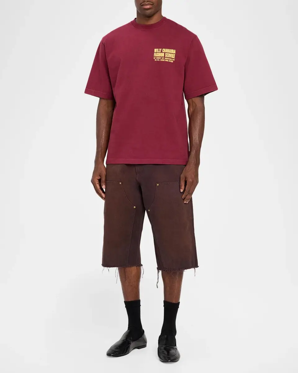 Willy Chavarria Men's Logo Cotton T-Shirt | Thumbnail 2 Willy Chavarria Men's Logo Cotton T-Shirt | Thumbnail 2