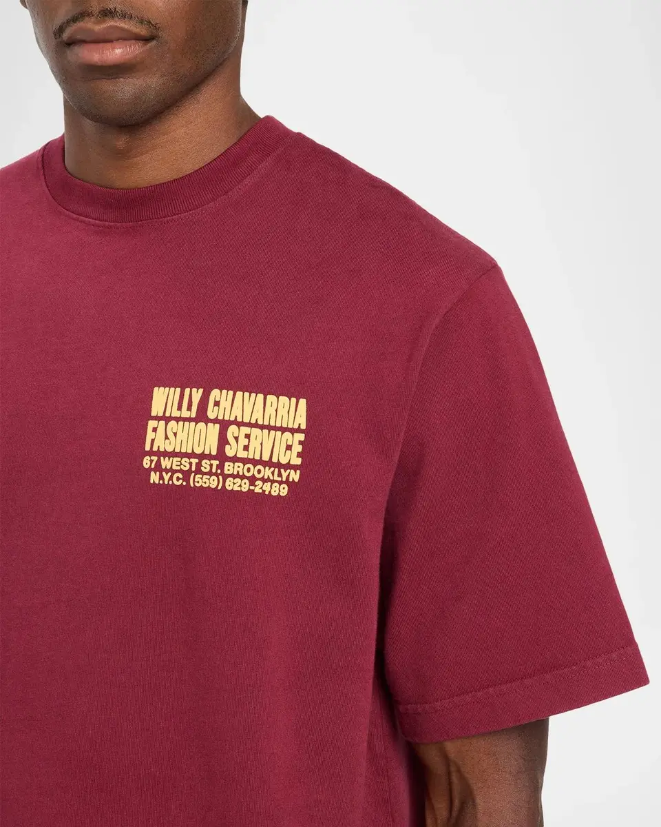 Willy Chavarria Men's Logo Cotton T-Shirt | Thumbnail 5 Willy Chavarria Men's Logo Cotton T-Shirt | Thumbnail 5