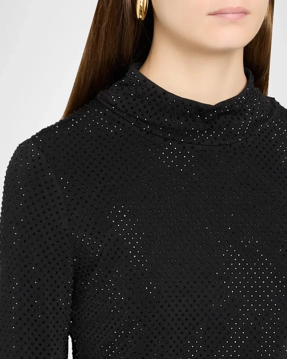 Generation Love Tyla Crystal Mesh Mock-Neck Top | Thumbnail 5