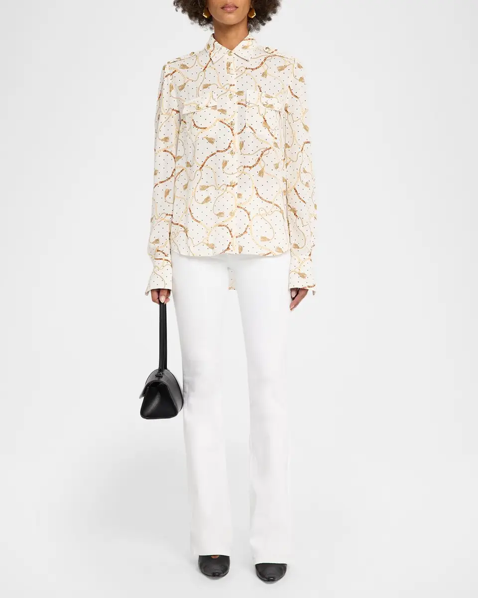 Generation Love Allure Chain-Print Button-Front Shirt | Thumbnail 2 Generation Love Allure Chain-Print Button-Front Shirt | Thumbnail 2