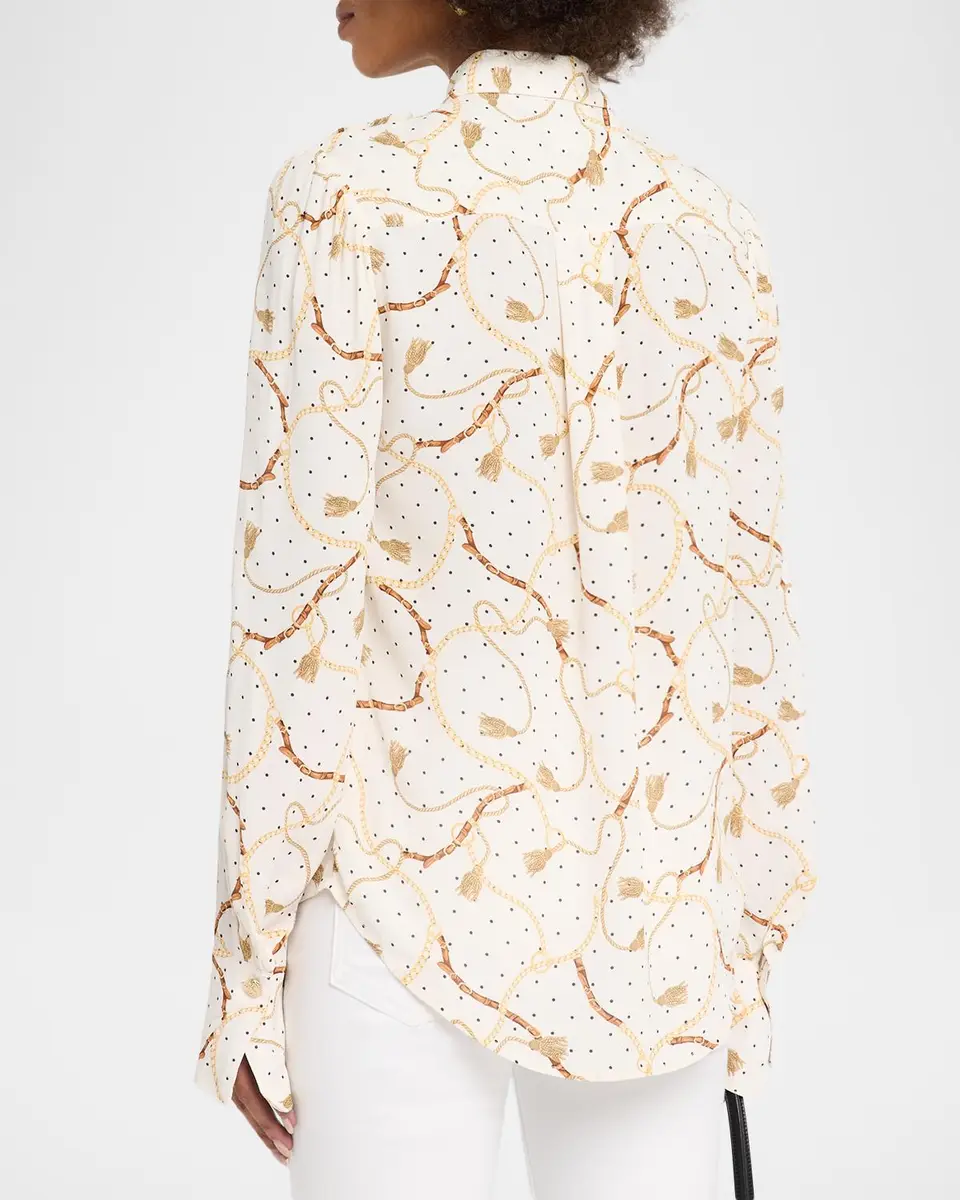 Generation Love Allure Chain-Print Button-Front Shirt | Thumbnail 3 Generation Love Allure Chain-Print Button-Front Shirt | Thumbnail 3