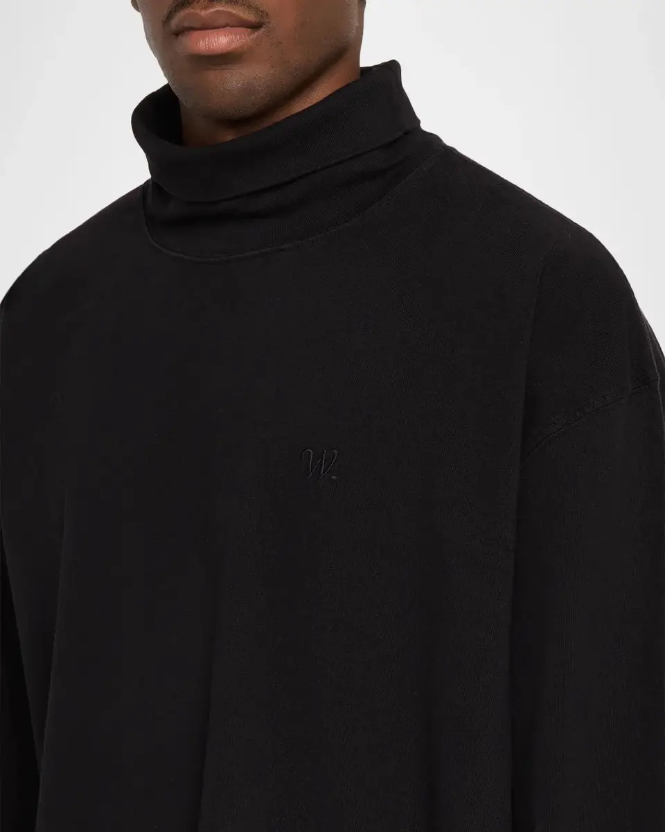 Willy Chavarria Men's Cotton Turtleneck Long Sleeve T-Shirt | Thumbnail 5 Willy Chavarria Men's Cotton Turtleneck Long Sleeve T-Shirt | Thumbnail 5