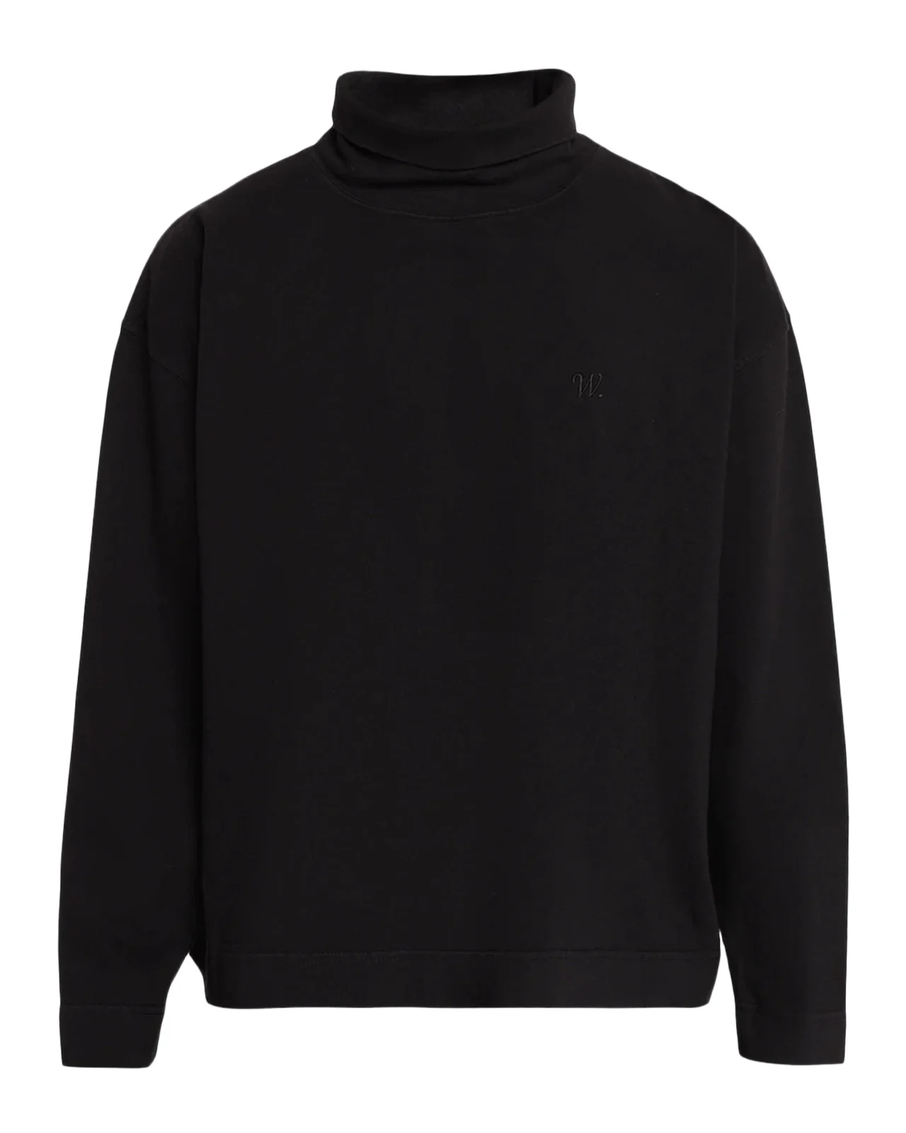 Willy Chavarria Men's Cotton Turtleneck Long Sleeve T-Shirt