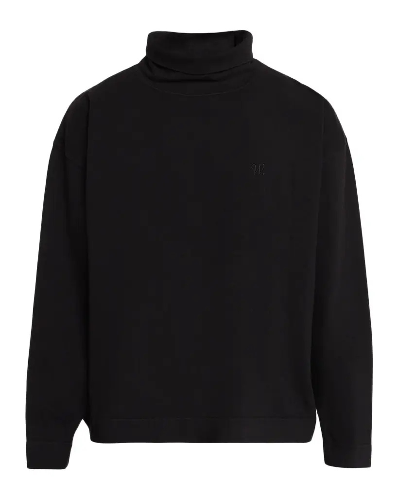 Willy Chavarria Men's Cotton Turtleneck Long Sleeve T-Shirt
