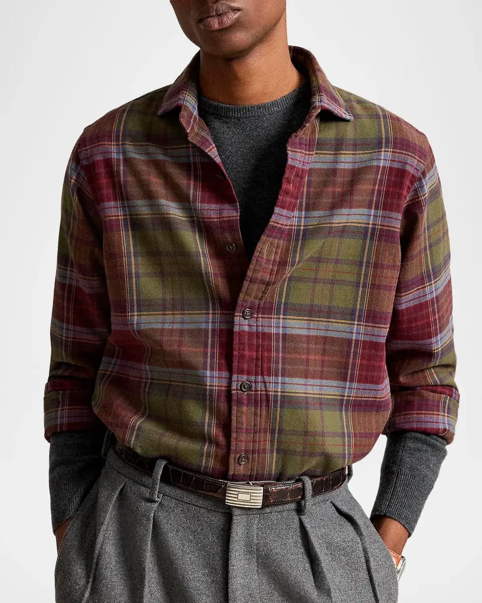 Polo Ralph Lauren Men's Classic-Fit Plaid Flannel Shirt | Thumbnail 4 Polo Ralph Lauren Men's Classic-Fit Plaid Flannel Shirt | Thumbnail 4