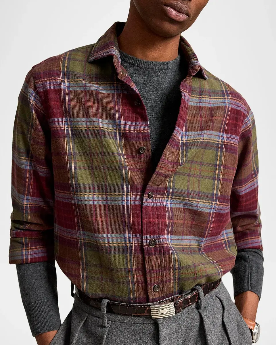 Polo Ralph Lauren Men's Classic-Fit Plaid Flannel Shirt | Thumbnail 6 Polo Ralph Lauren Men's Classic-Fit Plaid Flannel Shirt | Thumbnail 6