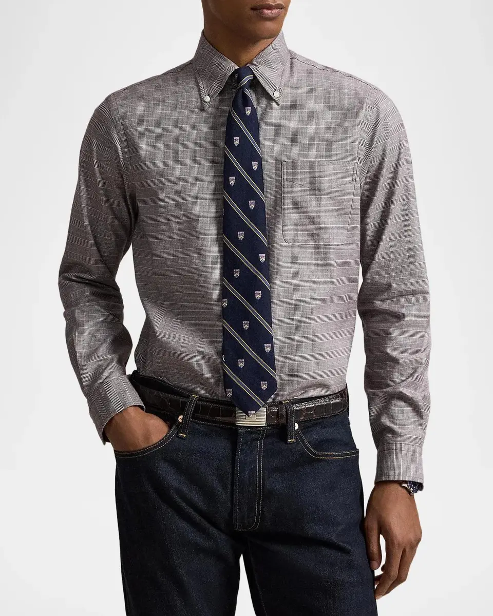 Polo Ralph Lauren Men's Checked Cotton Shirt | Thumbnail 4 Polo Ralph Lauren Men's Checked Cotton Shirt | Thumbnail 4
