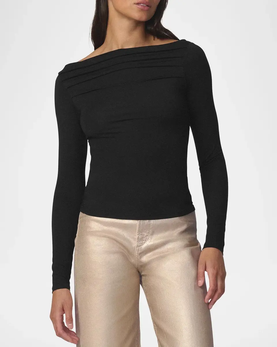 Joe's Jeans The Pleated Off-the-Shoulder Top | Thumbnail 4 Joe's Jeans The Pleated Off-the-Shoulder Top | Thumbnail 4