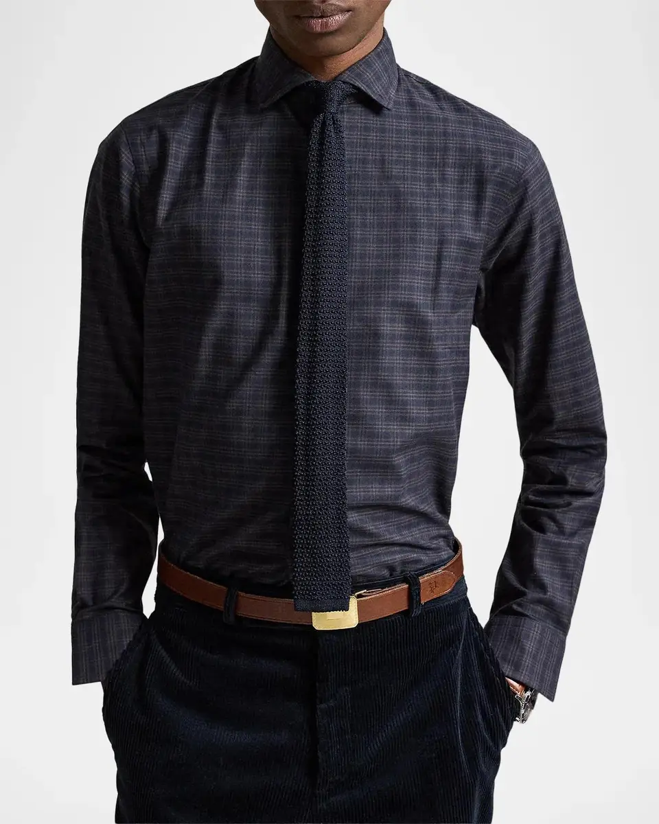 Polo Ralph Lauren Men's Tattersall Twill Classic-Fit Shirt | Thumbnail 4 Polo Ralph Lauren Men's Tattersall Twill Classic-Fit Shirt | Thumbnail 4