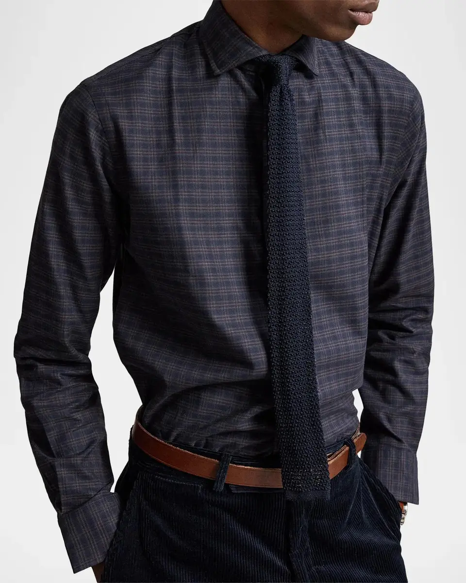 Polo Ralph Lauren Men's Tattersall Twill Classic-Fit Shirt | Thumbnail 6 Polo Ralph Lauren Men's Tattersall Twill Classic-Fit Shirt | Thumbnail 6