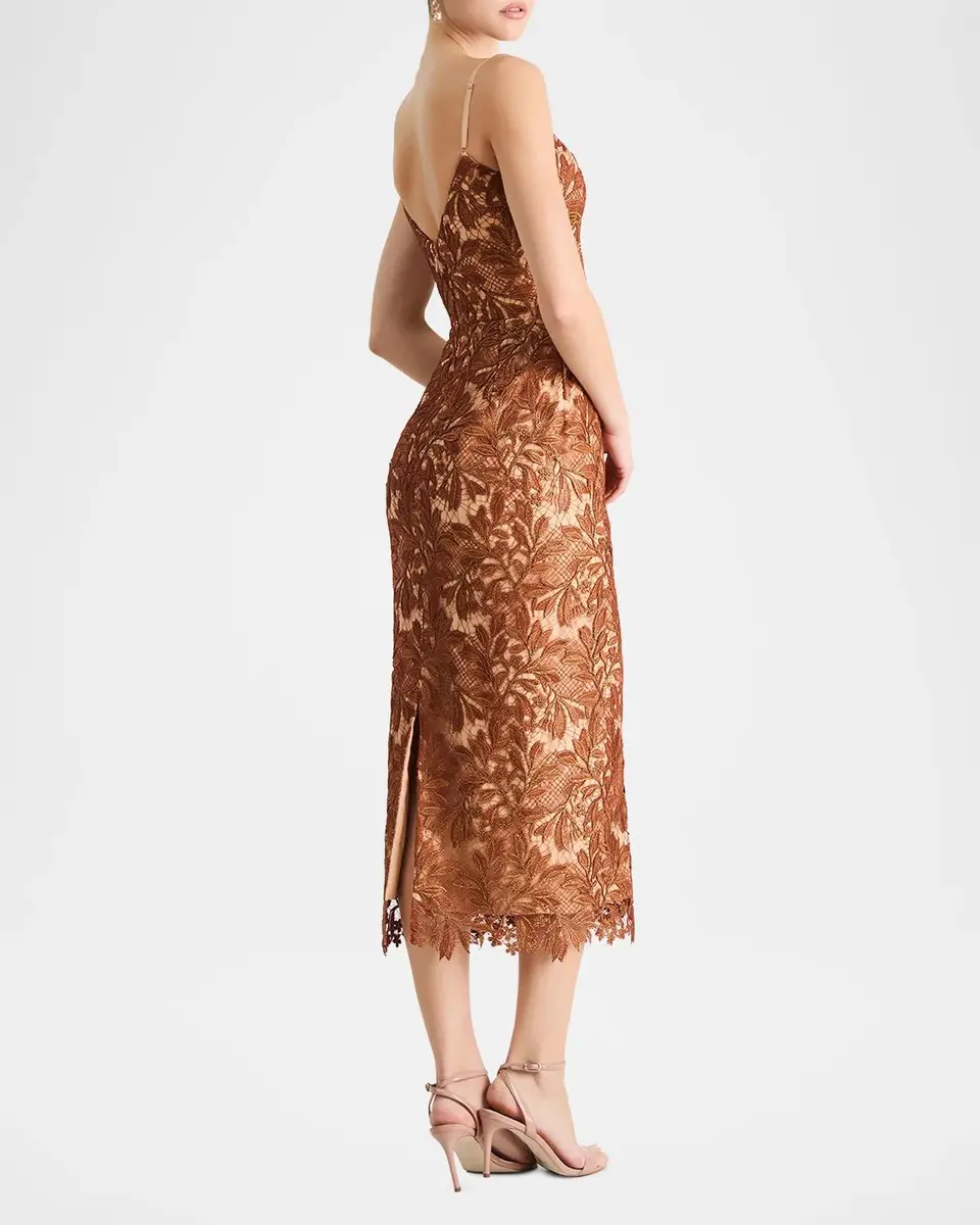 HELSI Charlotte Floral Lace Column Midi Dress | Thumbnail 3 HELSI Charlotte Floral Lace Column Midi Dress | Thumbnail 3