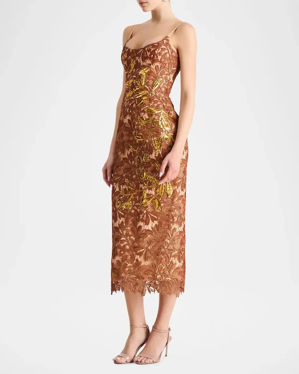HELSI Charlotte Floral Lace Column Midi Dress | Thumbnail 4 HELSI Charlotte Floral Lace Column Midi Dress | Thumbnail 4