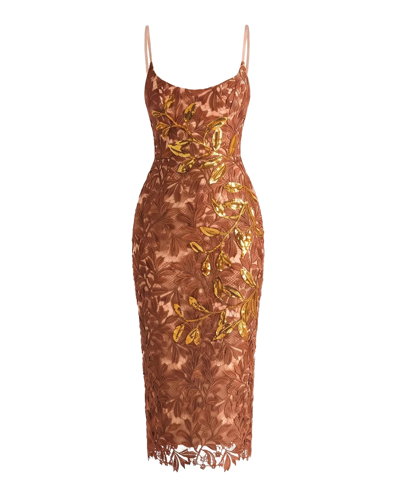 Charlotte Floral Lace Column Midi Dress Charlotte Floral Lace Column Midi Dress
