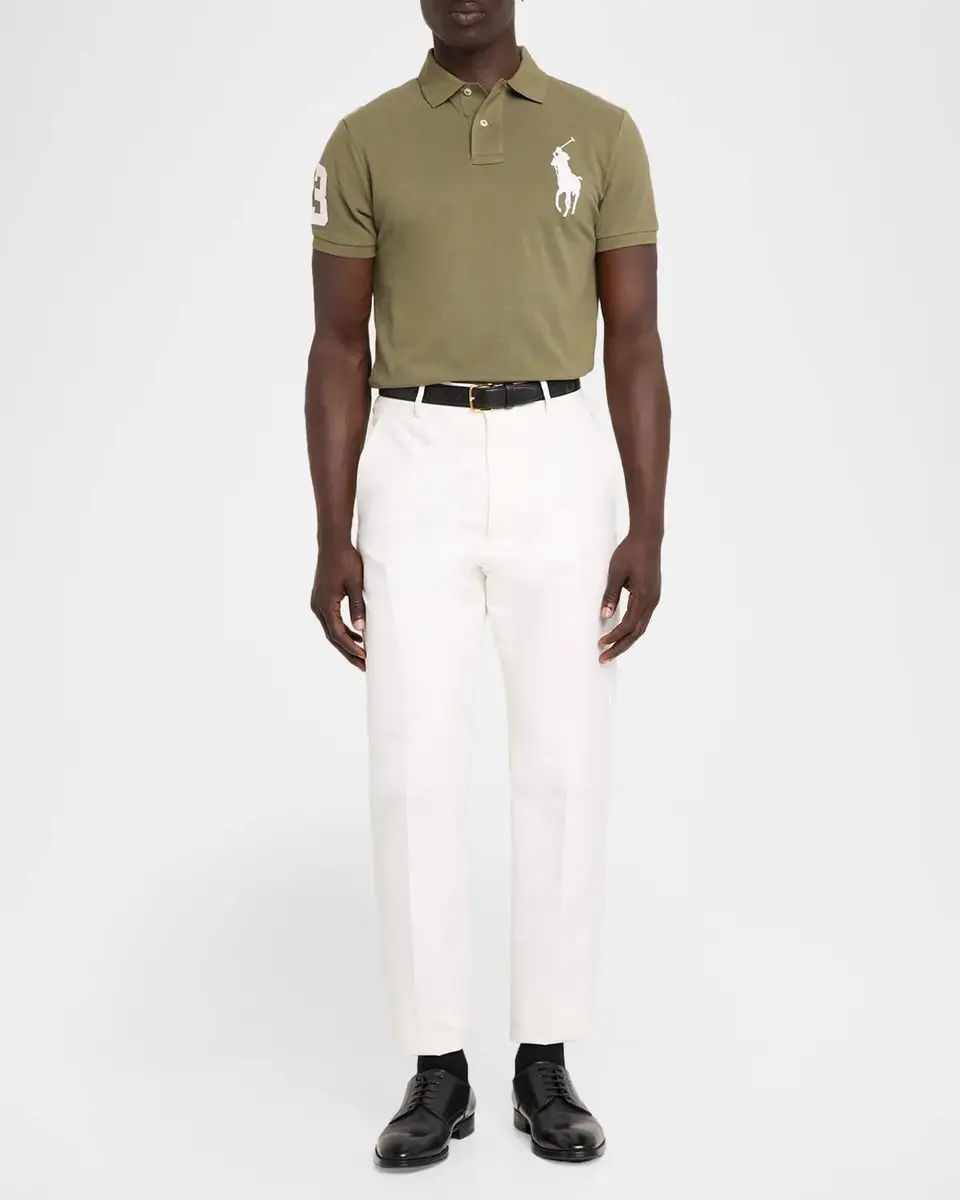 Polo Ralph Lauren Men's Custom Slim Fit Big Pony Mesh Polo Shirt | Thumbnail 2 Polo Ralph Lauren Men's Custom Slim Fit Big Pony Mesh Polo Shirt | Thumbnail 2