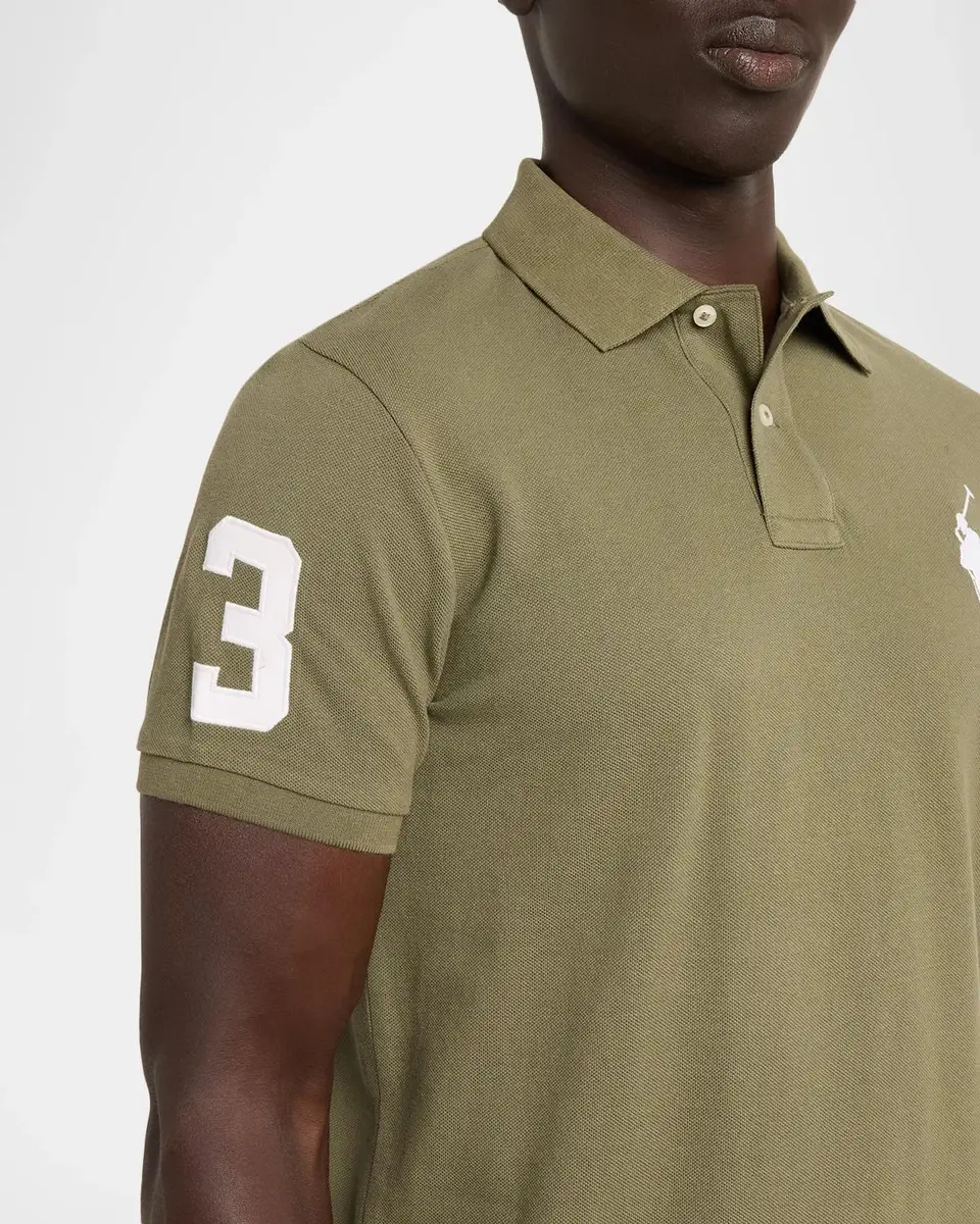 Polo Ralph Lauren Men's Custom Slim Fit Big Pony Mesh Polo Shirt | Thumbnail 5 Polo Ralph Lauren Men's Custom Slim Fit Big Pony Mesh Polo Shirt | Thumbnail 5