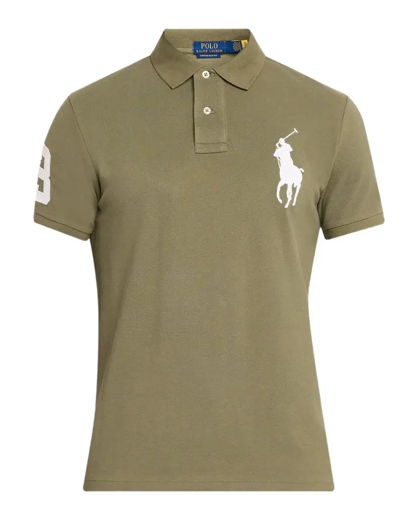 Polo Ralph Lauren Men's Custom Slim Fit Big Pony Mesh Polo Shirt