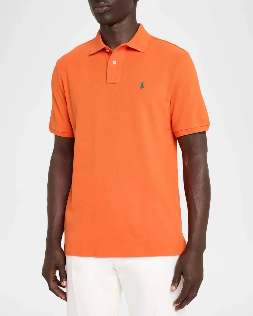 Polo Ralph Lauren Men's Custom Slim Fit Big Pony Mesh Polo Shirt | Thumbnail 4 Polo Ralph Lauren Men's Custom Slim Fit Big Pony Mesh Polo Shirt | Thumbnail 4