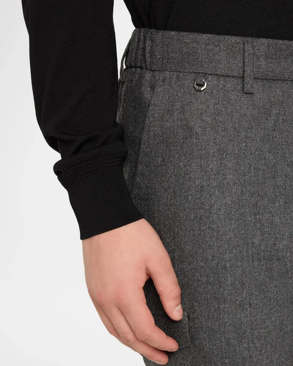 Stefano Ricci Men's Virgin Wool & Cashmere Flannel Pants | Thumbnail 5
